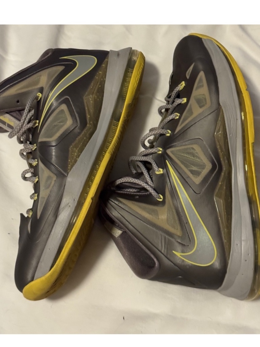 Nike Gray and Yellow Athletic Sneakers